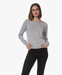 Repeat Sweater in Organic Cotton and Viscose - Soft Grey