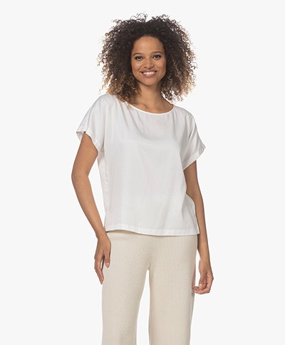 Drykorn Somia Cupro Blend Blouse - Off-white