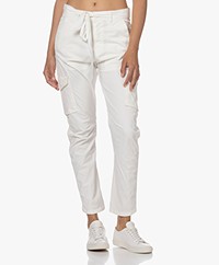 Penn&Ink N.Y Katoenmix Cargo Broek - Ecru