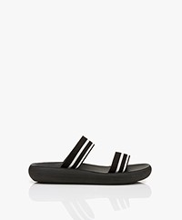 Ancient Greek Sandals Timia Striped Sandals - Black/White
