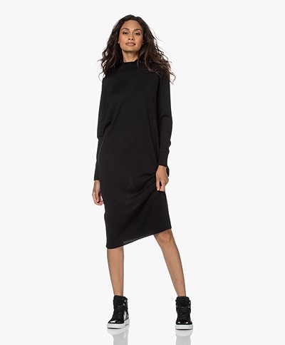 Sibin/Linnebjerg Nice Fine Knitted Merino Dress - Black