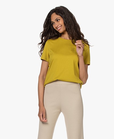Drykorn Anisia Cotton T-shirt - Yellow