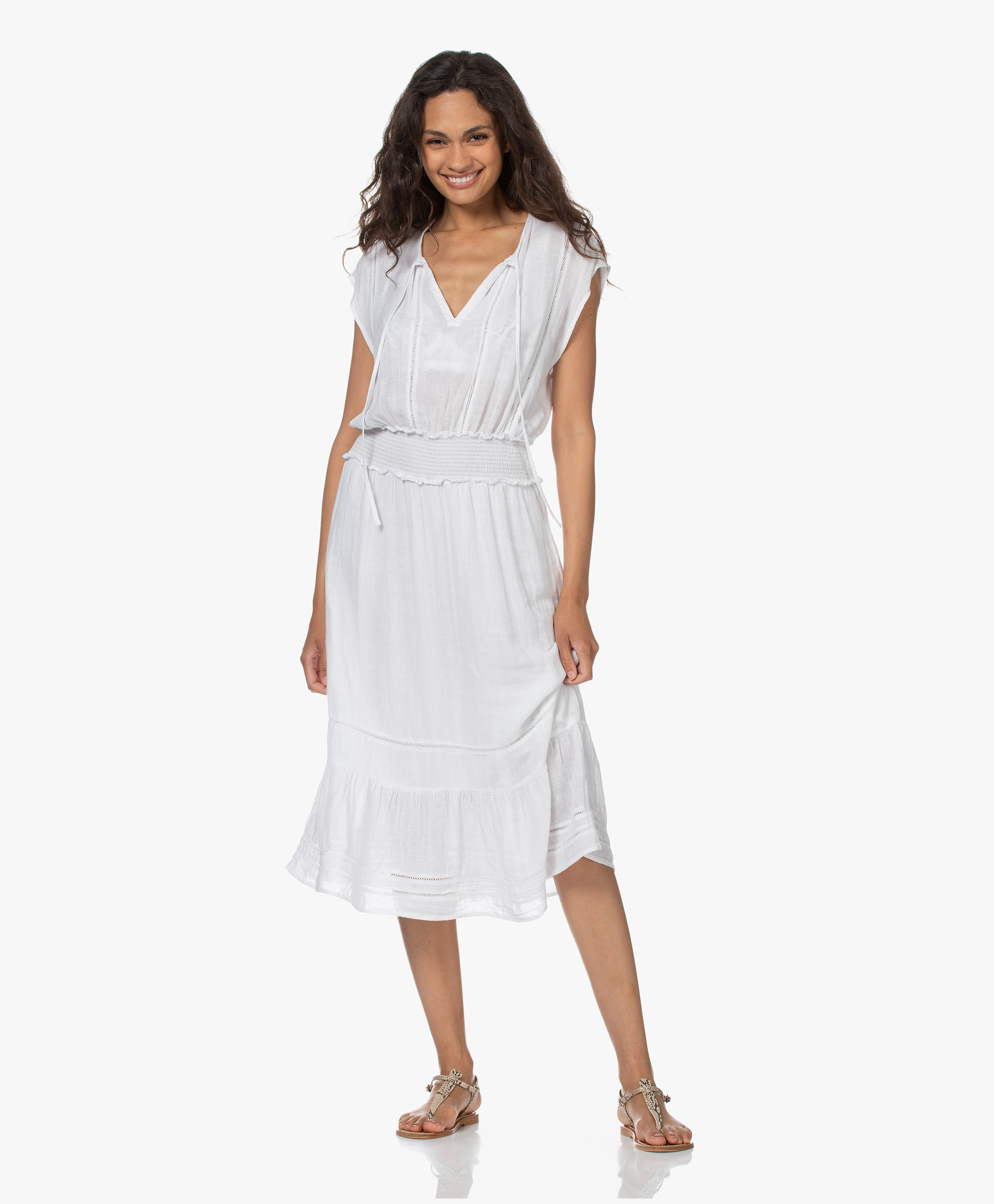 Rails Ashlyn Linen Blend Dress - White - 200-190-1257