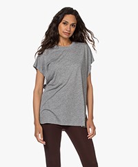 IRO Coala Viscose and Silk Blend T-shirt - Mixed Grey