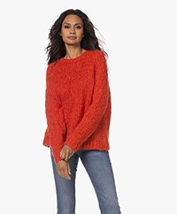 Sibin/Linnebjerg Amsterdam Alpaca Blend Sweater - Warm Orange