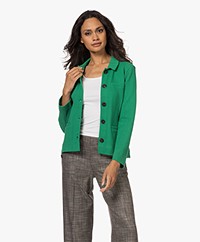KYRA Hilou Twill Jersey Blazer Jacket - True Green