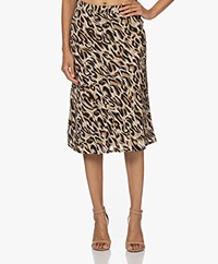 KYRA Beryl A-lijn Crêpe Print Rok - Warm Sand