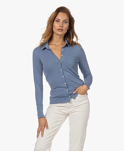 Belluna Marlo Cotton Blend Jersey Blouse - Jeans