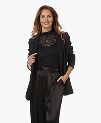 no man's land Viscosemix Crêpe Blazer - Zwart