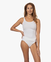 Wolford Beauty Cotton Ribbed Tank Top - Pearl