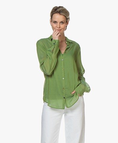 forte_forte Voile Shirt with Jewel Buttons - Aloë