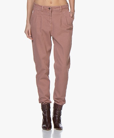 by-bar Embrace Cavalry Twill Pleated Pants - Ash Rose