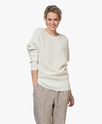 Sibin/Linnebjerg Joy Merino Blend Sweater - Off-white