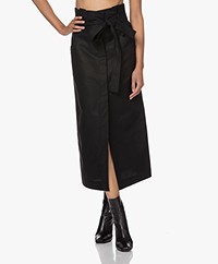 Róhe Rosa Canvas Midi Skirt - Black