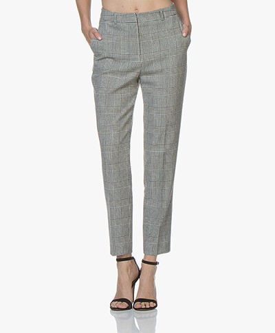 BOSS Tavela Cropped Pants with Checkered Pattern - Open Miscellaneous