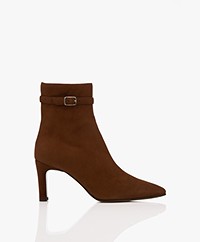 Panara Suede Leather Ankle Boots - Chestnut