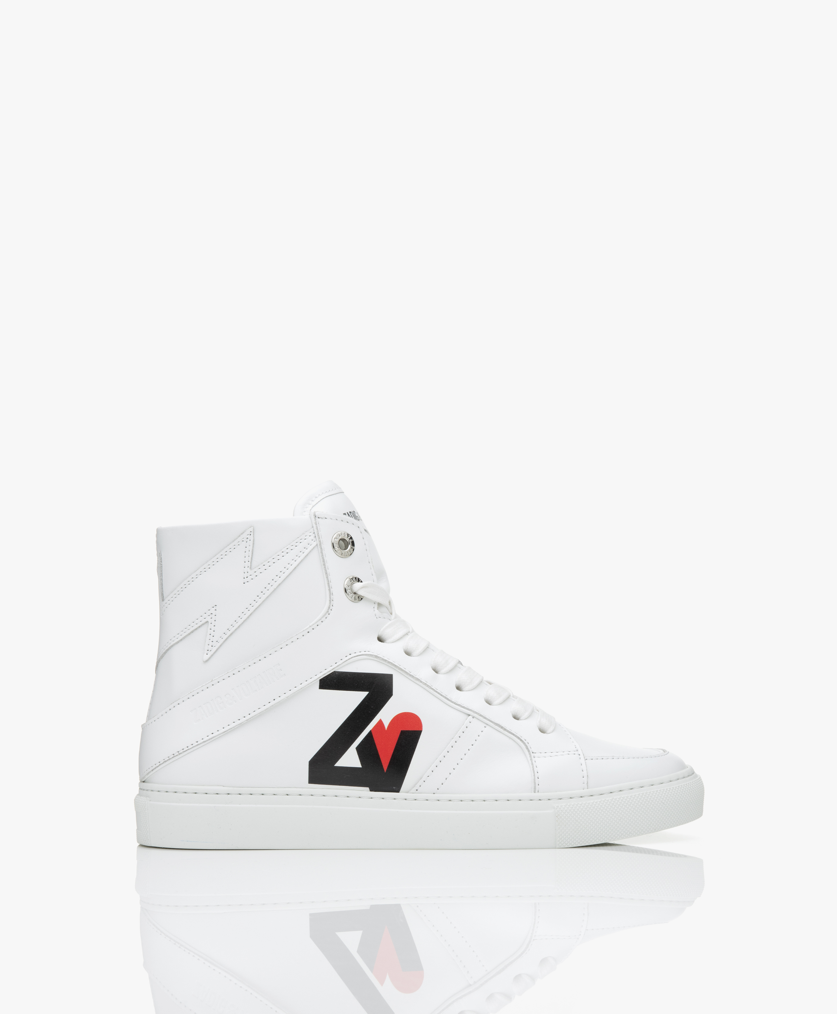 & Voltaire ZV1747 Leather Logo Sneakers - White - zv1747 swsn00028