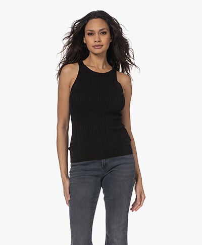 Majestic Filatures Ribbed Top with Lurex - Black