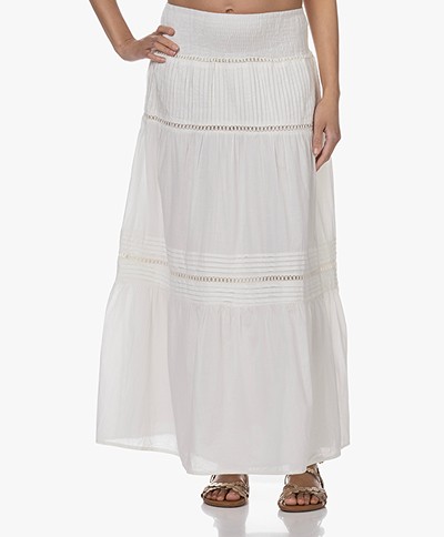 by-bar Xena Embroidered Tiered Skirt - Off-white