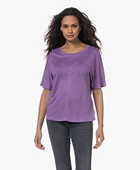 Repeat Linen T-shirt - Violet