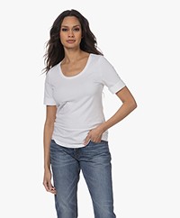 Repeat Cotton Scoop Neck T-shirt - White