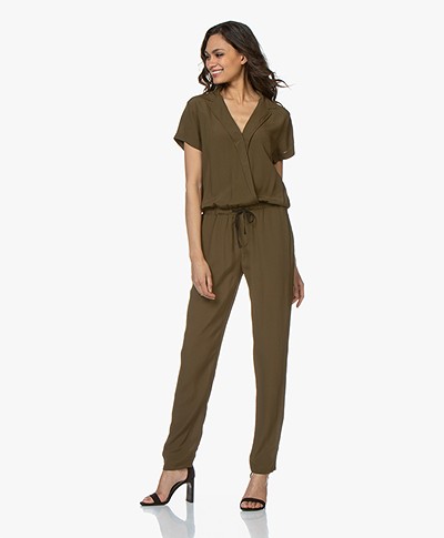 BY-BAR Boa Crepe Jumpsuit - Earth