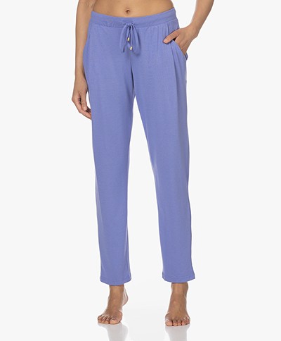 HANRO Sleep & Lounge Jersey Pants - Gemstone Blue