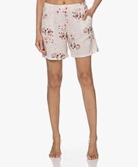 HANRO Sleep & Lounge Printed Jersey Pajama Shorts - Watery Blossom