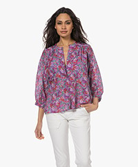 ba&sh Amedee Viscose Blend Printed Shirt - Violet