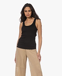 By Malene Birger Anisa Rib Tanktop - Zwart
