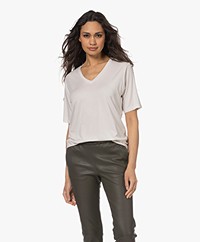 Penn&Ink N.Y Lyocell V-hals T-shirt - Icing