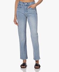 ANINE BING Jackie High-Rise Straight Jeans - Pale Blue