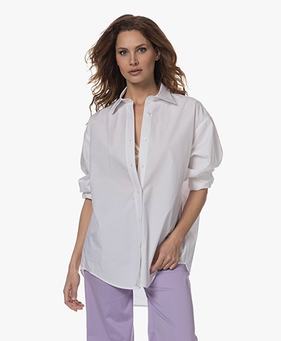 Filippa K Oversized Cotton Poplin Shirt - White