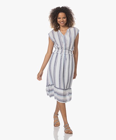 Rails Ashlyn Striped Linen Mix Dress - Aegean Blue Stripe
