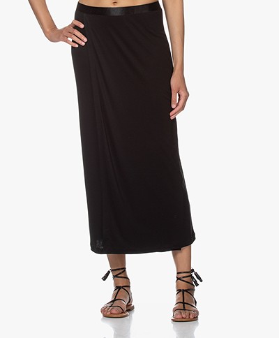 Filippa K Viola Jersey Midi Skirt - Black