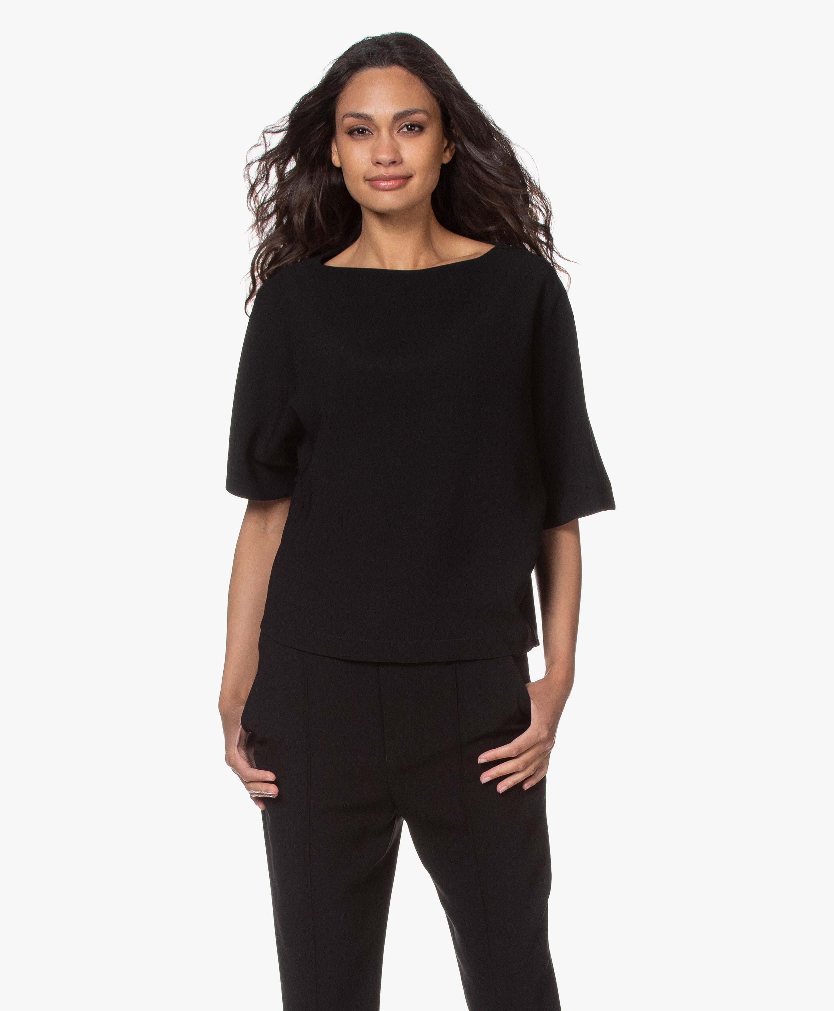 filippa k drapey crepe wrap dress