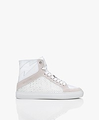 Zadig & Voltaire ZV1747 High Flash Structured Sneakers - White 