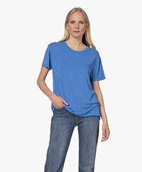 Denham Emma Modal Ronde Hals T-shirt - Nebulas Blue