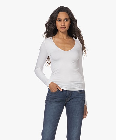 Majestic Filatures Soft Touch Long Sleeve - White