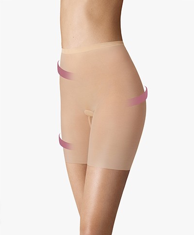 Wolford Tulle Control Shorts - Nude