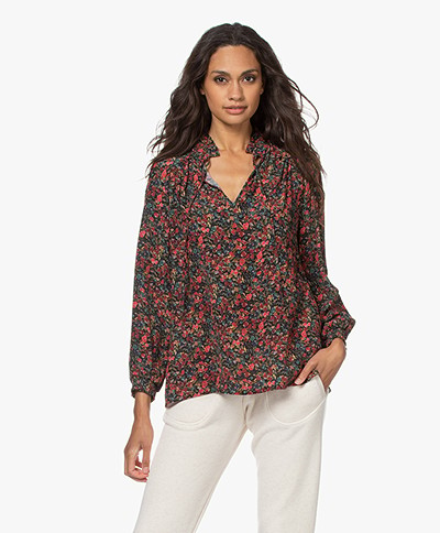 by-bar Jenna Viscose Print Blouse with Floral Print - Bouquet Print