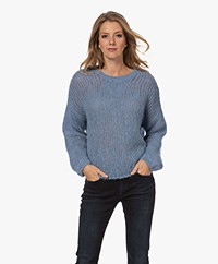 by-bar Evi Mohair-Alpaca Blend Sweater - Steel Blue