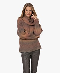 Repeat Gradient Alpaca-Merino Blend Turtleneck Sweater - Terracotta