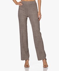 Josephine & Co Kyano Checked Pull-on Pants - Sand
