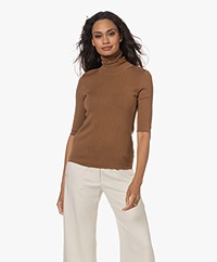 Filippa K Merino Elbow Sleeve Sweater - Camel