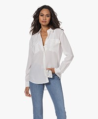 Equipment Signature Washed-silk Blouse - Bright White
