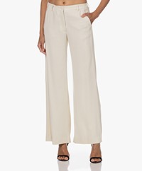 DIEGA Piedro Viscose and Wool Twill Pants - Off-white