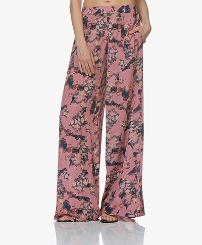 IRO Tany Loose-fit Flower Print Pants - Old Pink