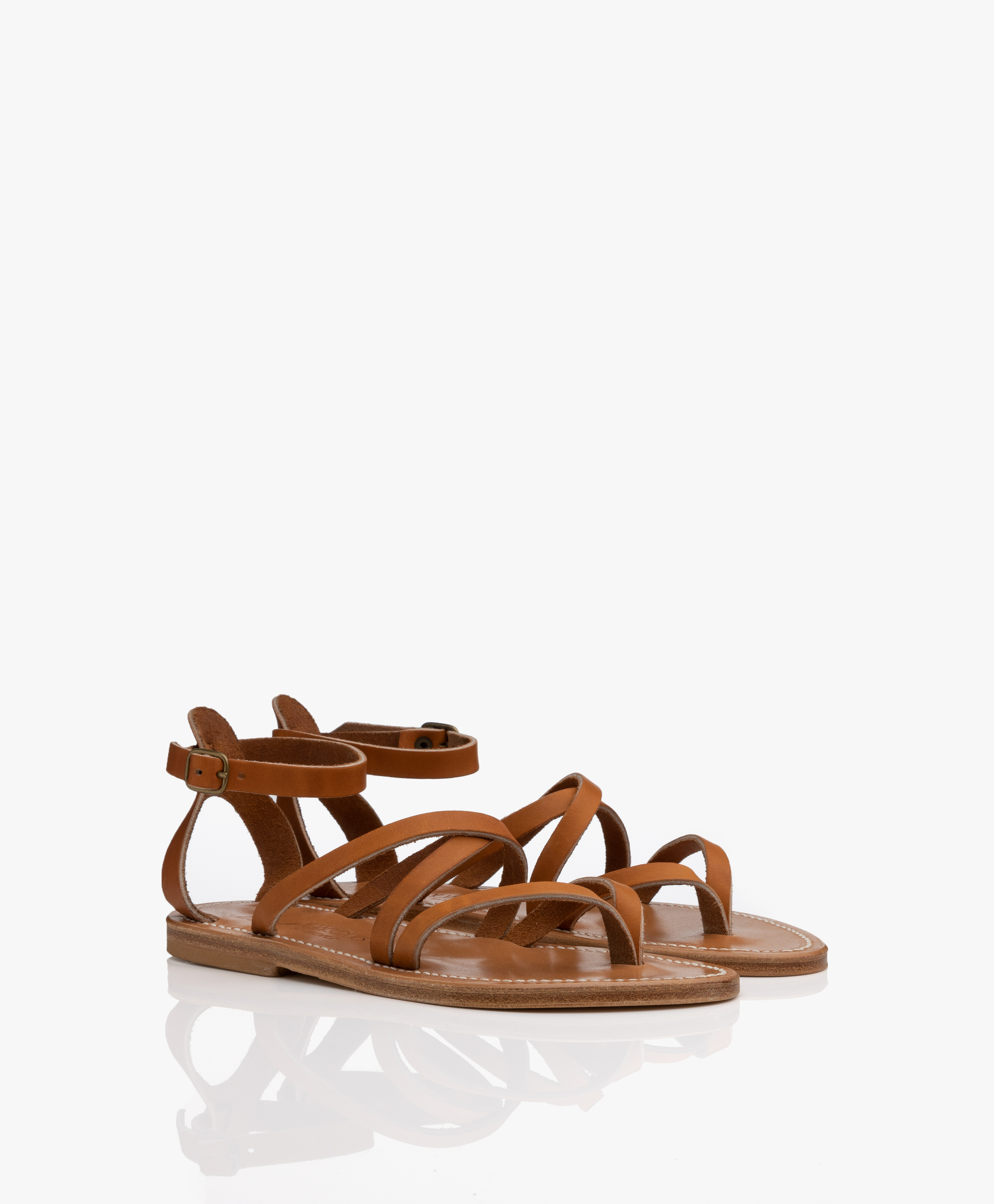 K. Jacques St. Tropez Epicure Leather Sandals - Natural - epicure ...