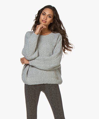 Drykorn Nolima Slub Knit Sweater - Grey Melange 